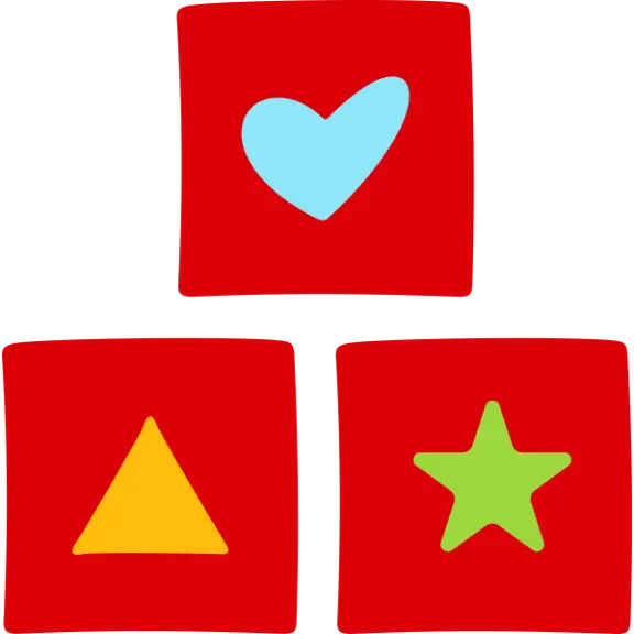 Hand drawn icon of kids blocks