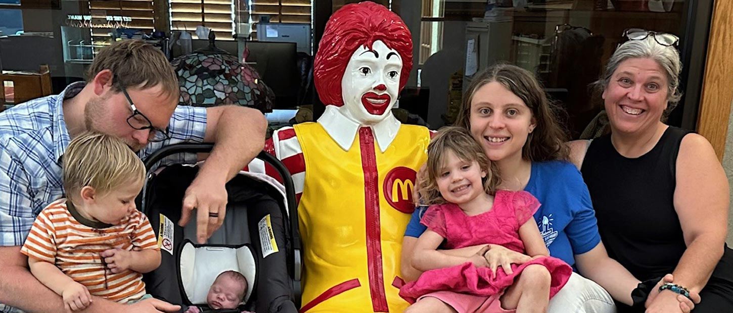 Family with Ronald McDonald